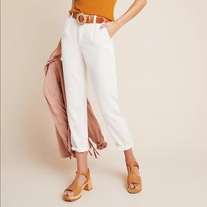 ANTHROPOLOGIE Scout Tapered Slim Pants - natural